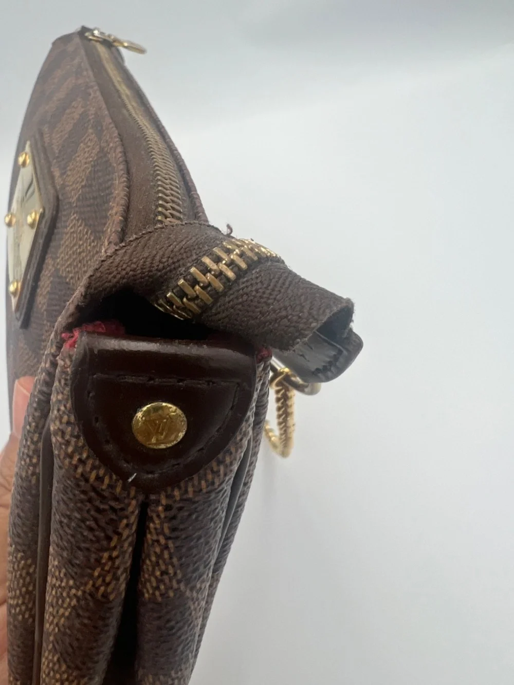 LV Damier Ebene Eva Clutch